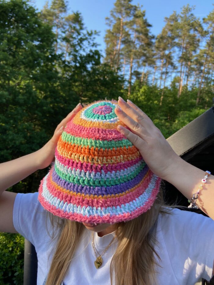 Crochet pattern hat "fuzzyscraphat" ENGLISH - Image 10