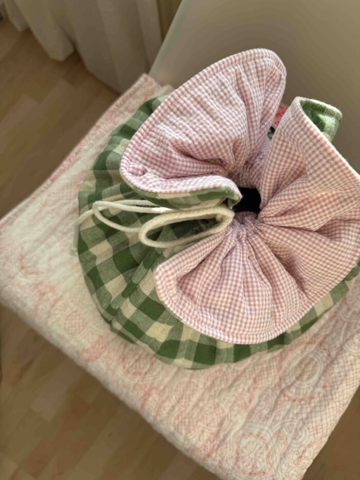 Project bag green checkered