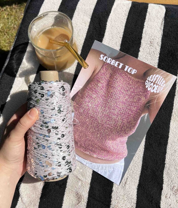 Sequin yarn set Sorbettop