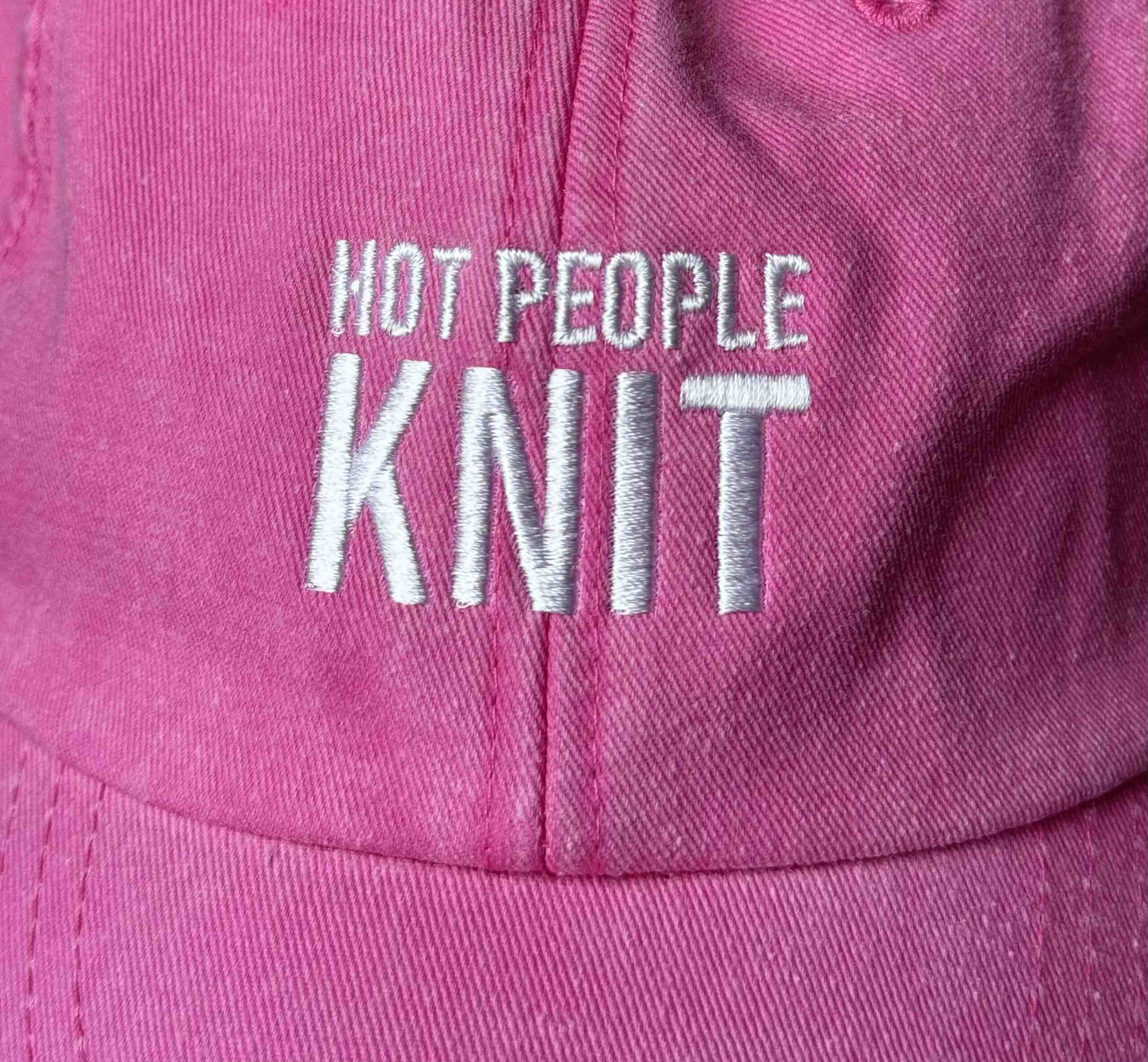 Bestickte Schildkappe HOT PEOPLE KNIT Pink – Bild 3